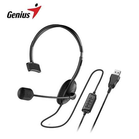 AUDIFONO C/MICROF. GENIUS HS-100U MONO USB BLACK