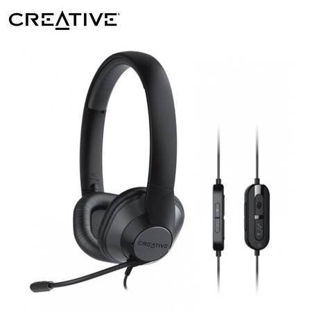 AUDIFONO C/MICROF. CREATIVE HS-720 V2 USB-A 30MM MICROMONITORIZACIӎ NOISE-CANCELLING MUTE LIGERO 135G BLACK