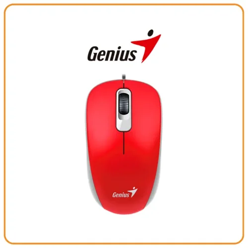MOUSE GENIUS DX-110 USB OPTICO 1000 DPI RED (PN 31010116104)