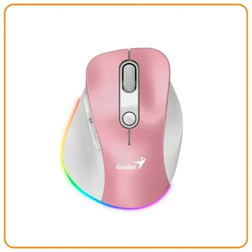 MOUSE GENIUS ERGO 9000S PRO RECARGABLE DUAL WIRELESS/BT 6-BOT SILENT RGB PINK (31030039403)