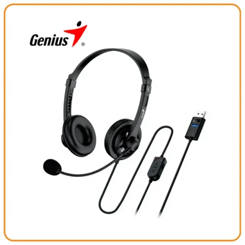 31710021401 AUDIFONO C/MICROF. GENIUS HS-230U USB-A 2.4M BLACK (31710021401)