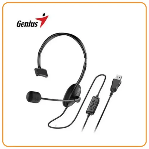 31710027400 AUDIFONO C/MICROF. GENIUS HS-100U MONO USB-A BLACK (31710027400)