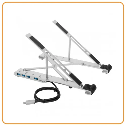 AWU100205GL BASE TARGUS P/NOTEBOOK 10"-15.6" CON HUB USB 4-PORT PLEGABLE ALUMINIO (AWU100205GL)